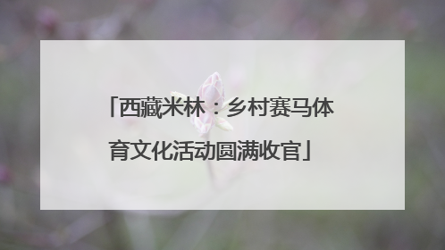 西藏米林：乡村赛马体育文化活动圆满收官
