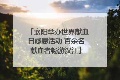 襄阳举办世界献血日感恩活动 百余名献血者畅游汉江