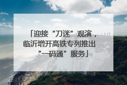 迎接“刀迷”观演，临沂增开高铁专列推出“一码通”服务