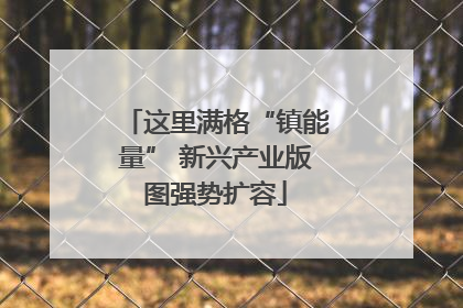 这里满格“镇能量” 新兴产业版图强势扩容
