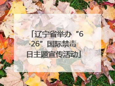 辽宁省举办“6·26”国际禁毒日主题宣传活动