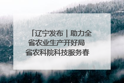 辽宁发布｜助力全省农业生产开好局 省农科院科技服务春耕备耕成效显著