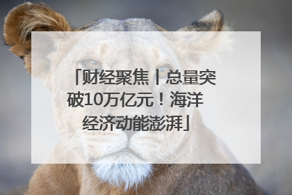 财经聚焦丨总量突破10万亿元！海洋经济动能澎湃