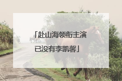 赴山海领衔主演已没有李凯馨
