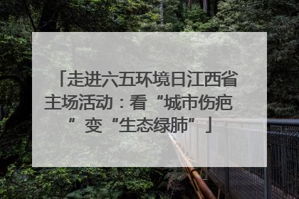 走进六五环境日江西省主场活动：看“城市伤疤”变“生态绿肺”