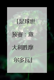 足球世预赛：意大利胜摩尔多瓦