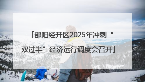 邵阳经开区2025年冲刺“双过半”经济运行调度会召开