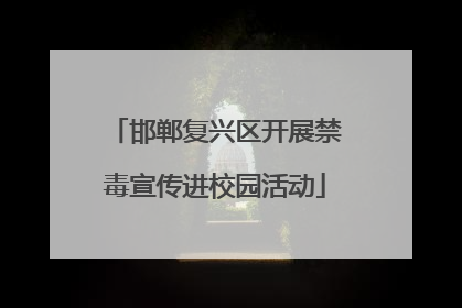 邯郸复兴区开展禁毒宣传进校园活动