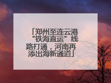 郑州至连云港“铁海直运”线路打通，河南再添出海新通道