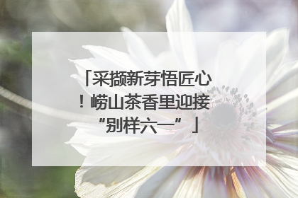 采撷新芽悟匠心!崂山茶香里迎接“别样六一”