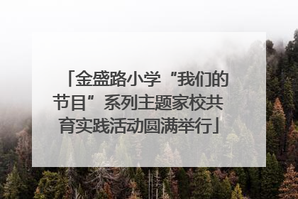 金盛路小学“我们的节目”系列主题家校共育实践活动圆满举行