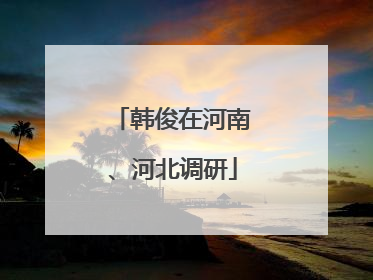 韩俊在河南、河北调研