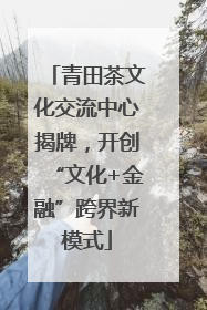 青田茶文化交流中心揭牌，开创“文化+金融”跨界新模式