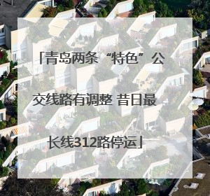青岛两条“特色”公交线路有调整 昔日最长线312路停运
