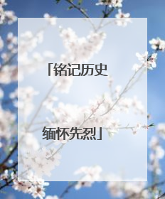铭记历史 缅怀先烈
