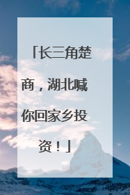 长三角楚商，湖北喊你回家乡投资！