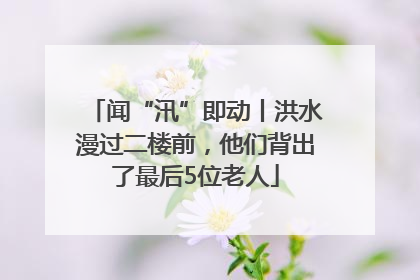 闻“汛”即动丨洪水漫过二楼前，他们背出了最后5位老人