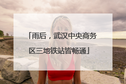 雨后，武汉中央商务区三地铁站皆畅通