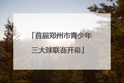 首届郑州市青少年三大球联赛开幕