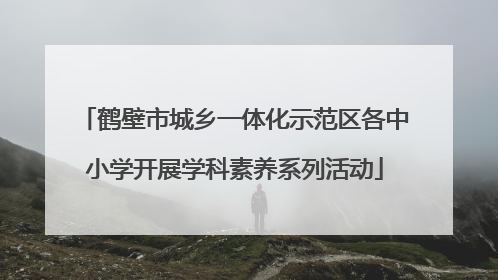 鹤壁市城乡一体化示范区各中小学开展学科素养系列活动