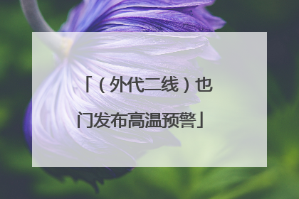 （外代二线）也门发布高温预警