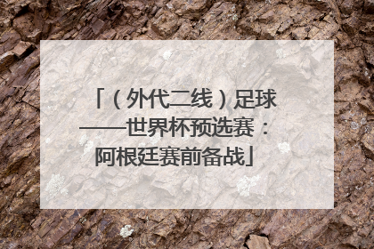 （外代二线）足球——世界杯预选赛：阿根廷赛前备战