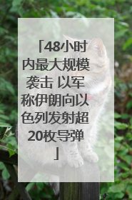 48小时内最大规模袭击 以军称伊朗向以色列发射超20枚导弹