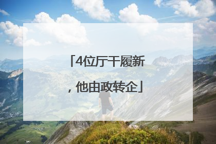 4位厅干履新，他由政转企