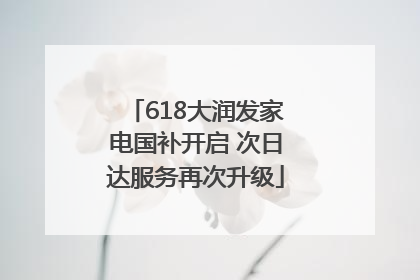 618大润发家电国补开启 次日达服务再次升级
