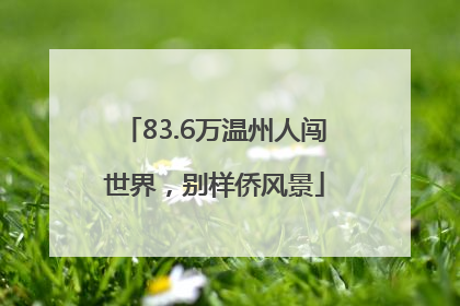 83.6万温州人闯世界，别样侨风景