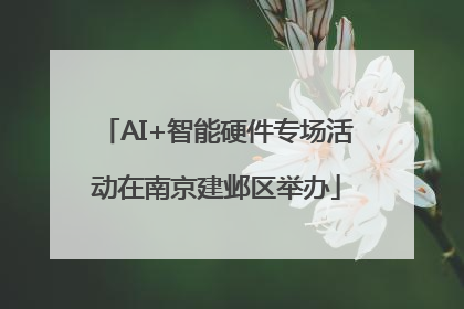 AI+智能硬件专场活动在南京建邺区举办