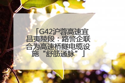 G42沪蓉高速宜昌夷陵段：路警企联合为高速桥隧电缆设施“舒筋通脉”
